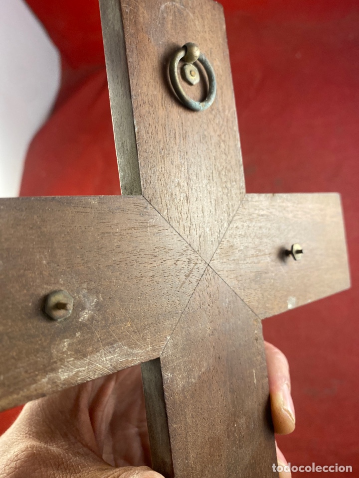 Antig&uuml;edades: CRUZ DE MADERA NOBLE - Foto 5