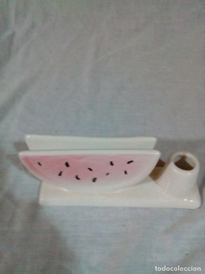 Antig&uuml;edades: servilletero de porcelana - Foto 4