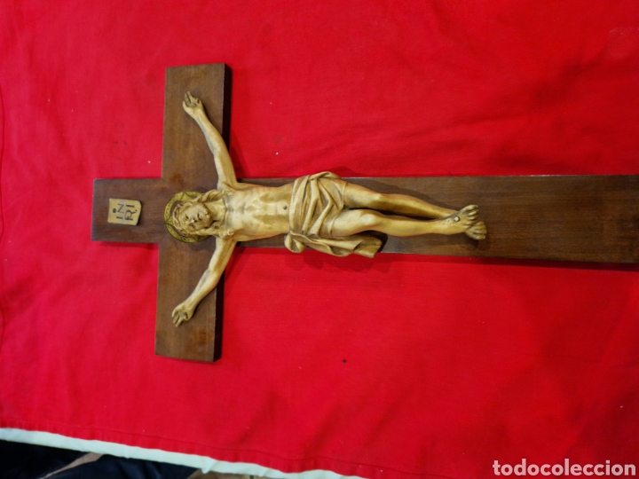 Antig&uuml;edades: CRISTO ANTIGUO EN MADERA Y ESTUCO - Foto 2