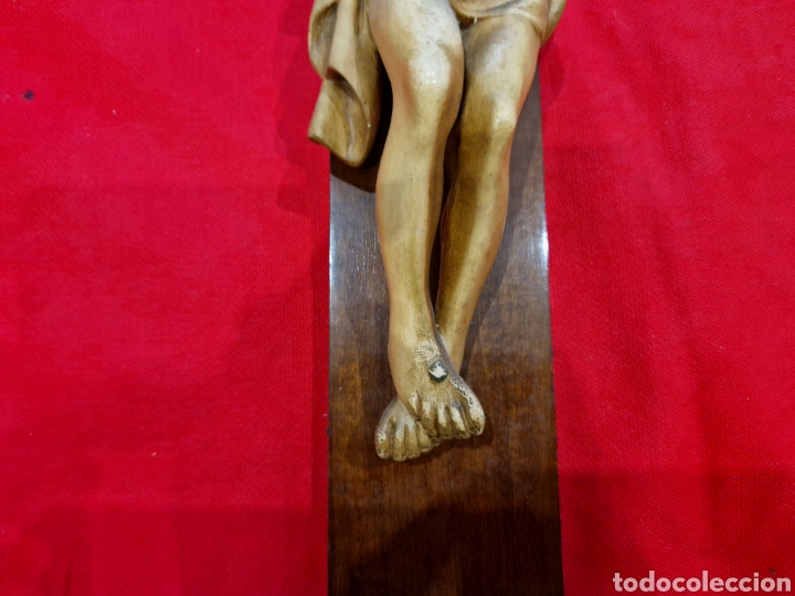 Antig&uuml;edades: CRISTO ANTIGUO EN MADERA Y ESTUCO - Foto 4