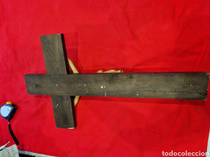 Antig&uuml;edades: CRISTO ANTIGUO EN MADERA Y ESTUCO - Foto 7