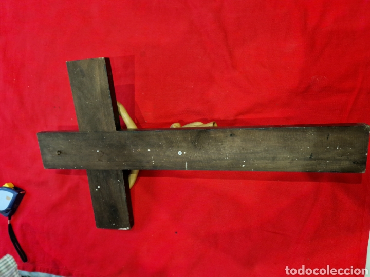 Antig&uuml;edades: CRISTO ANTIGUO EN MADERA Y ESTUCO - Foto 8