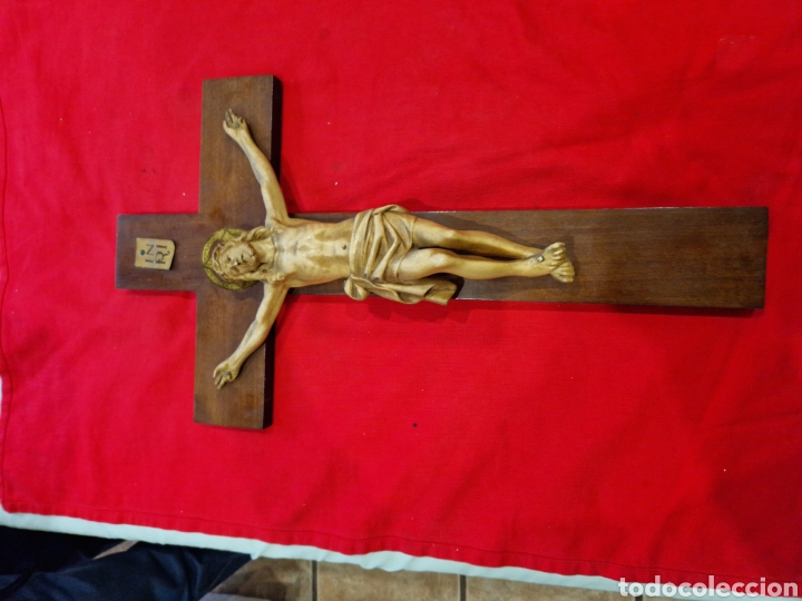 Antig&uuml;edades: CRISTO ANTIGUO EN MADERA Y ESTUCO - Foto 10