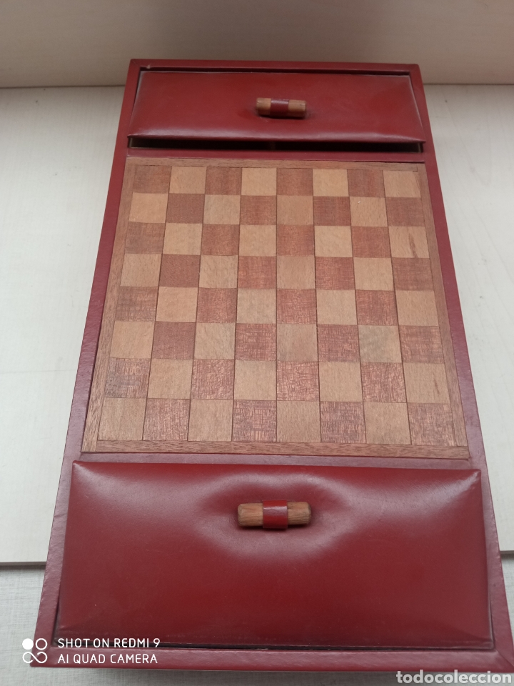 Antig&uuml;edades: Estuche antiguo ajedrez/damas - Foto 1