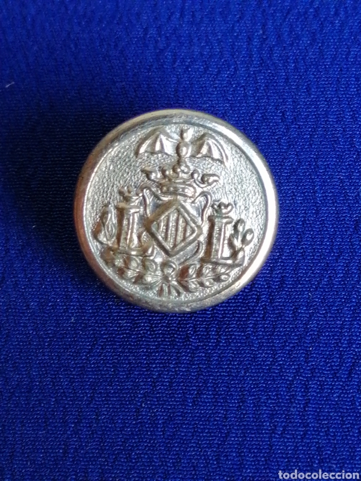Antig&uuml;edades: ESCUDO DE VALENCIA BOTON ANTIGUO - Foto 1