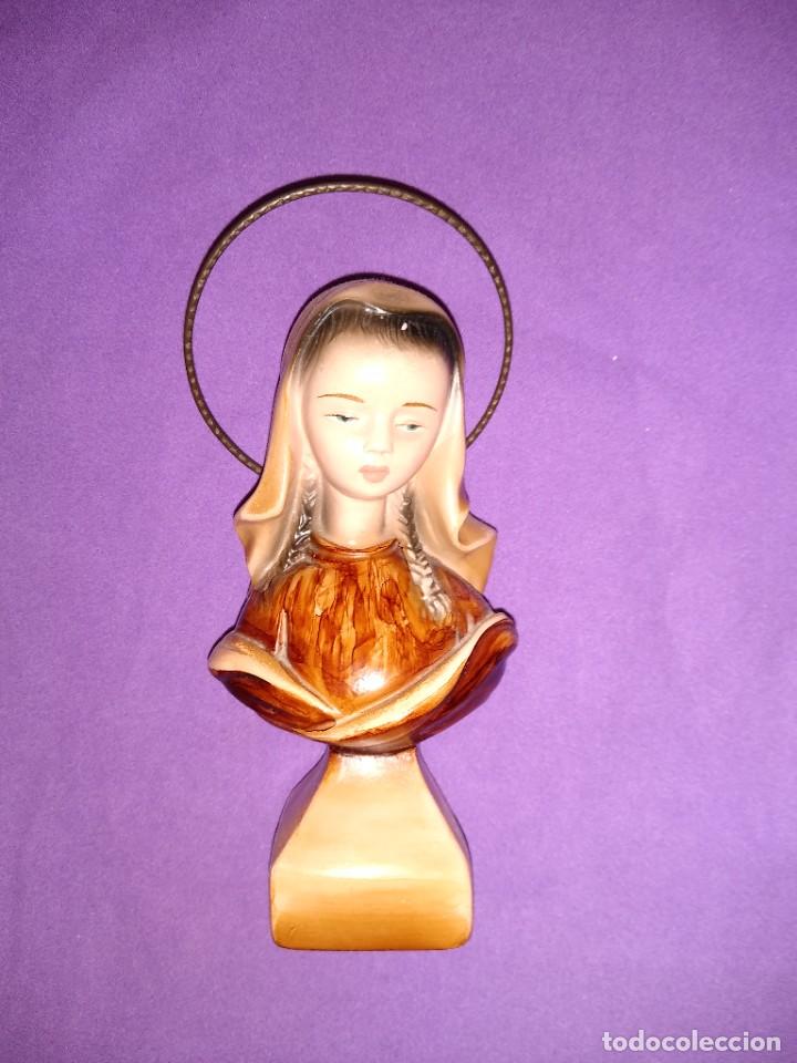 Antig&uuml;edades: Estatuilla religiosa en madera policromada - Foto 1