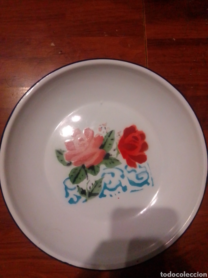 Antig&uuml;edades: Plato esmaltado china 24 cms - Foto 1