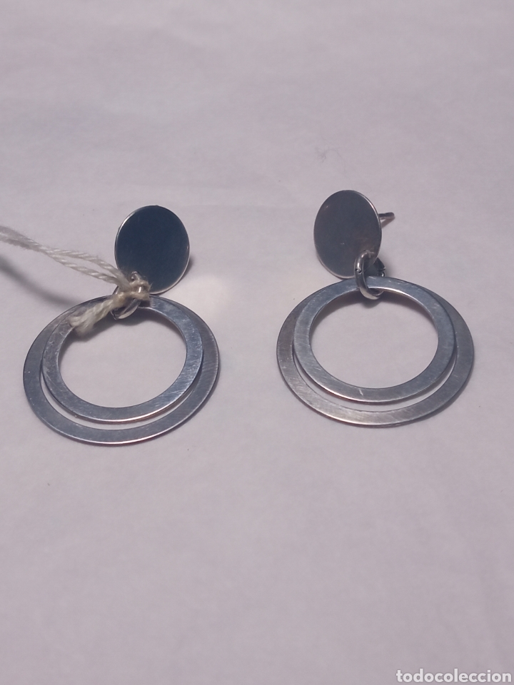 Antig&uuml;edades: Pendientes plata + - Foto 1