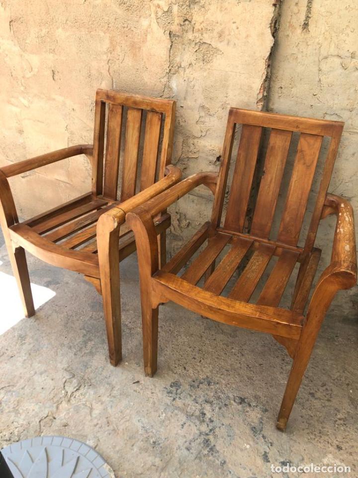 Antig&uuml;edades: SILLAS DE MADERA MACIZA. - Foto 1