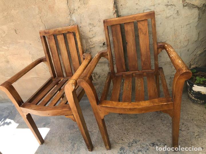 Antig&uuml;edades: SILLAS DE MADERA MACIZA. - Foto 2