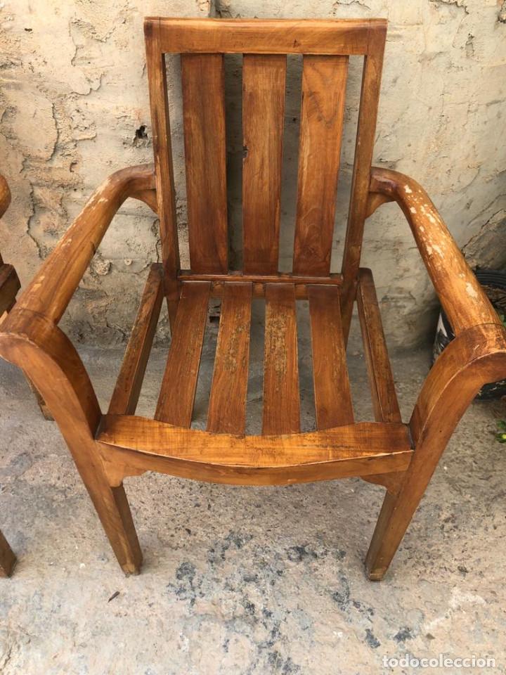 Antig&uuml;edades: SILLAS DE MADERA MACIZA. - Foto 3