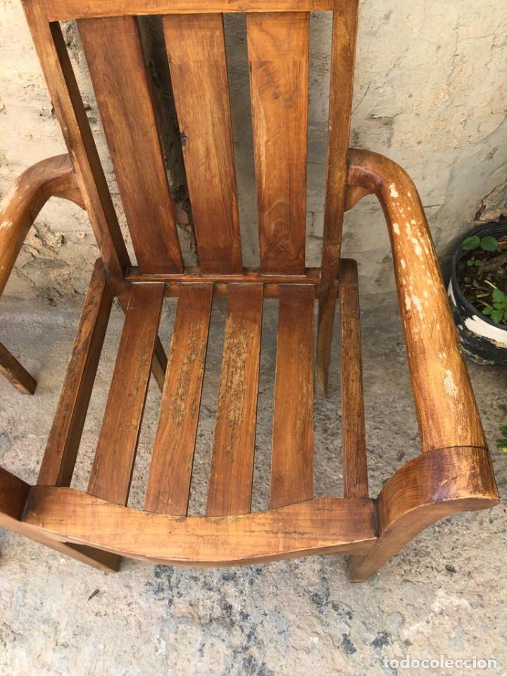Antig&uuml;edades: SILLAS DE MADERA MACIZA. - Foto 4