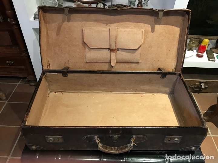 Antig&uuml;edades: Maleta de Viaje en Piel - Foto 2