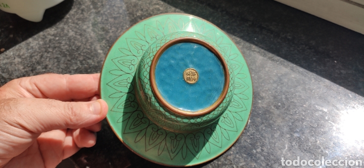 Antig&uuml;edades: Cloisonne chino cenicero - Foto 2
