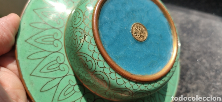 Antig&uuml;edades: Cloisonne chino cenicero - Foto 4
