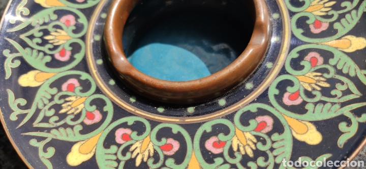 Antig&uuml;edades: Cloisonne chino cenicero - Foto 5