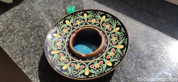 Antig&uuml;edades: Cloisonne chino cenicero - Foto 1