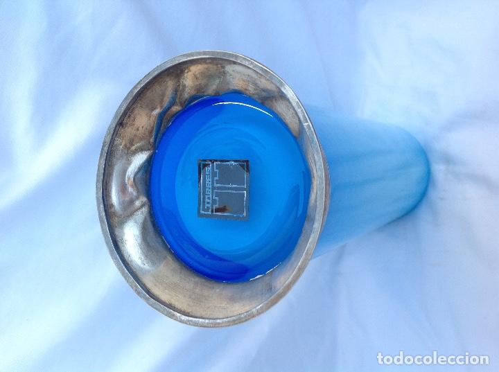 Antig&uuml;edades: Jarr&oacute;n de cristal doblado y plata. A&ntilde;os 60 - Foto 4