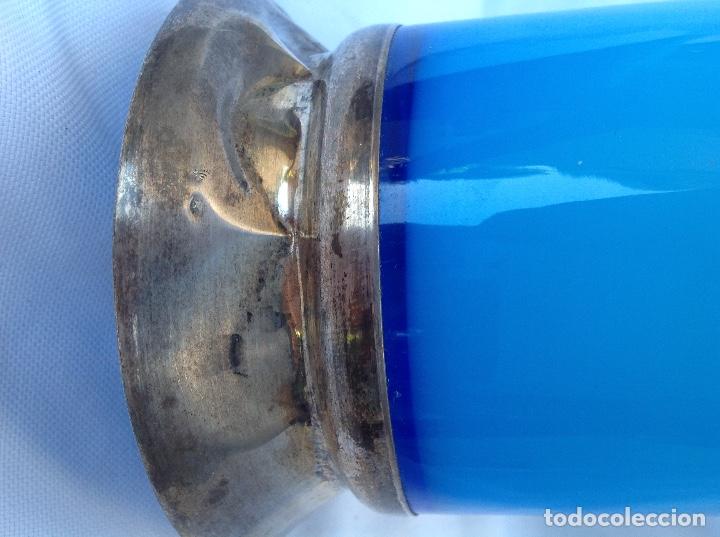 Antig&uuml;edades: Jarr&oacute;n de cristal doblado y plata. A&ntilde;os 60 - Foto 5