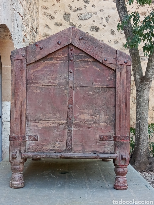 Antig&uuml;edades: Antigua arca india - Foto 4