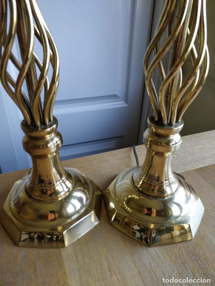 Antig&uuml;edades: Pies de l&aacute;mpara de bronce - Foto 2