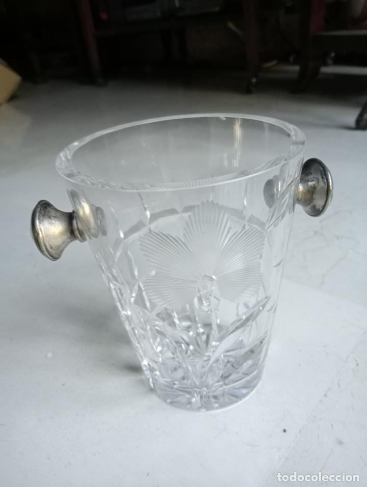 Antig&uuml;edades: CUBITERA DE CRISTAL Y POMOS DE PLATA - Foto 1