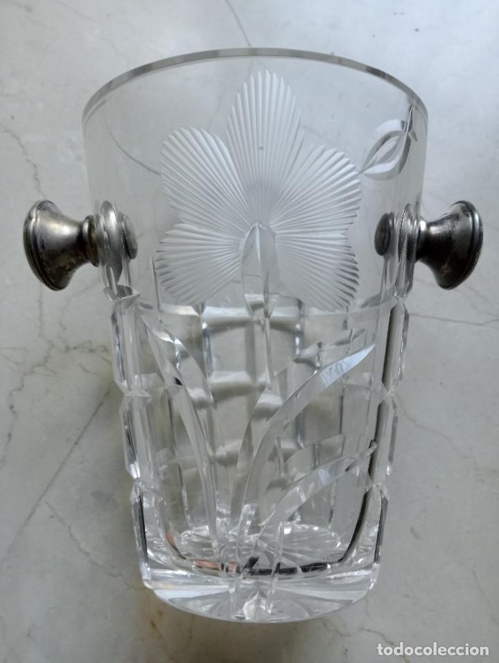Antig&uuml;edades: CUBITERA DE CRISTAL Y POMOS DE PLATA - Foto 2