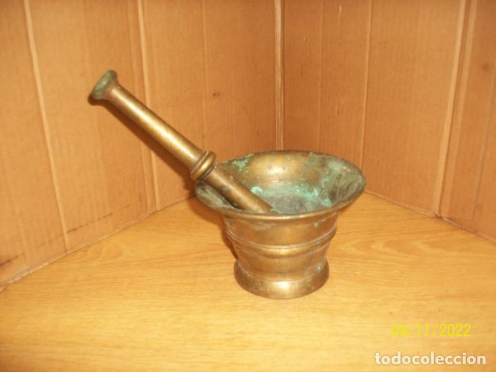 Antig&uuml;edades: ANTIGUO ALMIREZ O MORTERO DE BRONCE - Foto 1