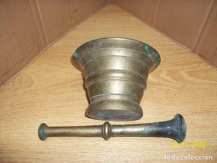 Antig&uuml;edades: ANTIGUO ALMIREZ O MORTERO DE BRONCE - Foto 5