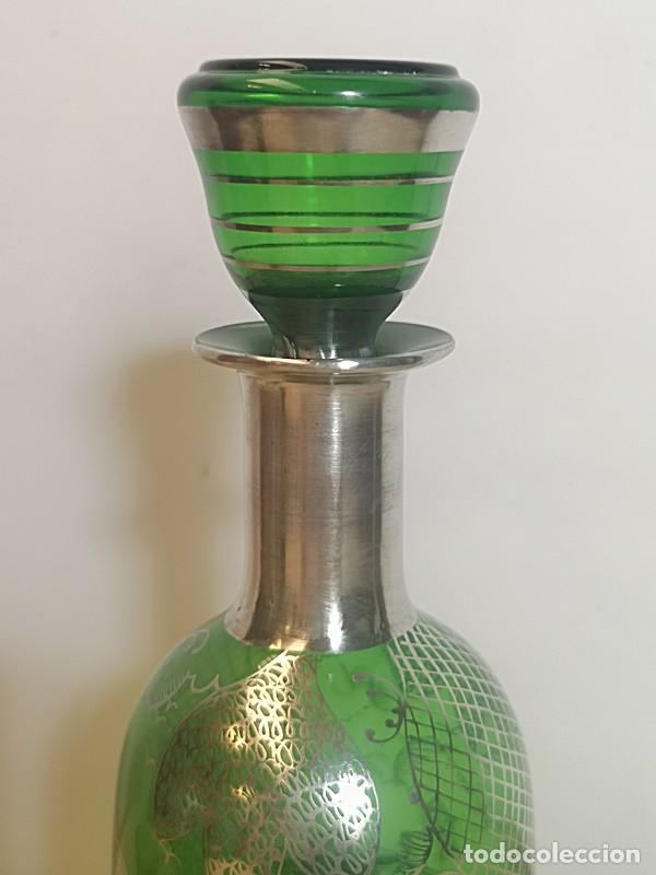 Antig&uuml;edades: Botella Cristal y Plata con Vasos - Foto 7