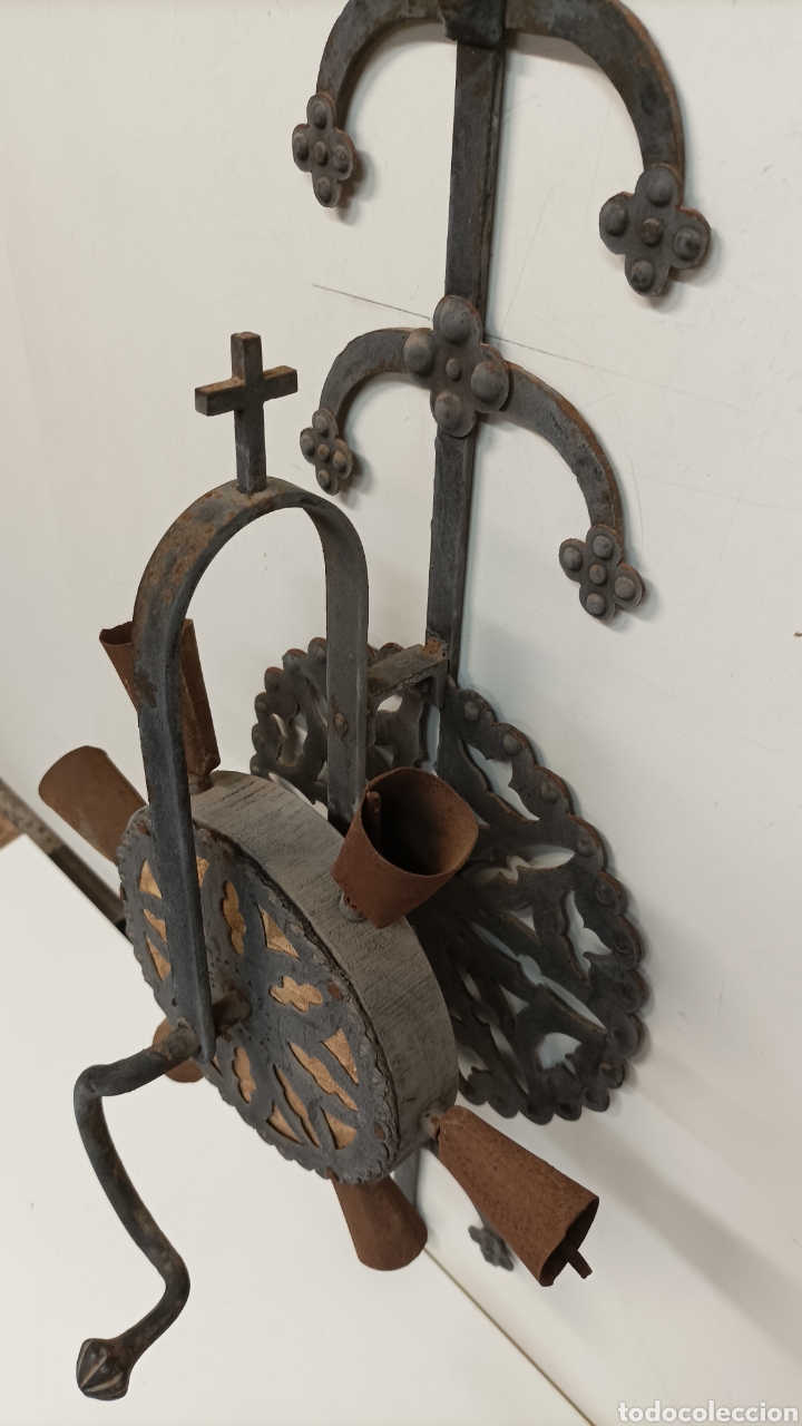 Antig&uuml;edades: Llamador rueda de campanas monasterio 70cm - Foto 6