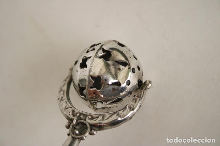 Antig&uuml;edades: sonajero plata 925 - Foto 2