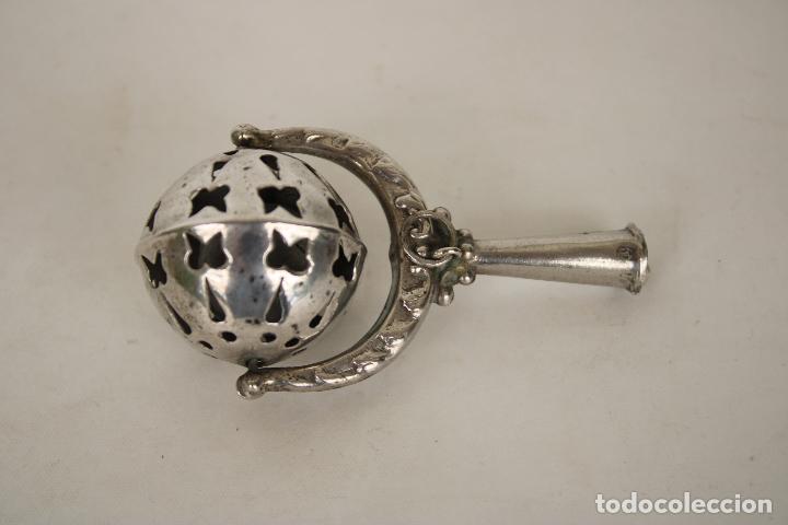 Antig&uuml;edades: sonajero plata 925 - Foto 4
