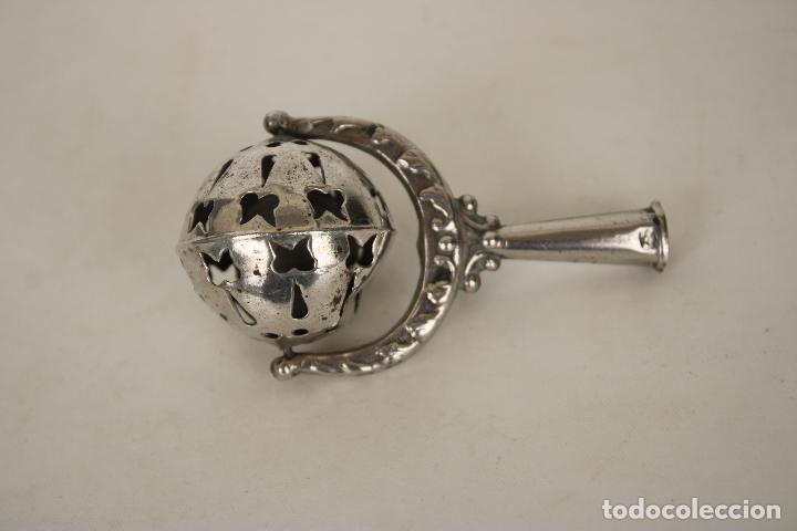 Antig&uuml;edades: sonajero plata 925 - Foto 1