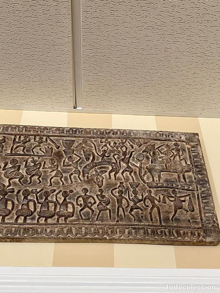 Antig&uuml;edades: PANEL DE MADERA O FRAGMENTO DE MADERA TALLADA - Foto 6