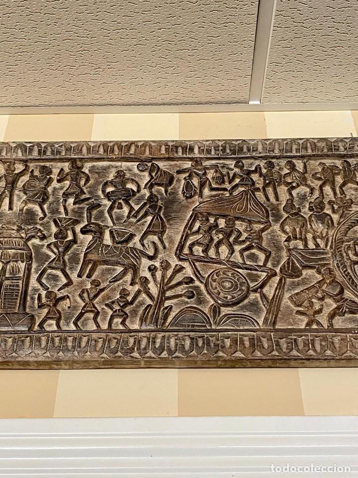 Antig&uuml;edades: PANEL DE MADERA O FRAGMENTO DE MADERA TALLADA - Foto 7