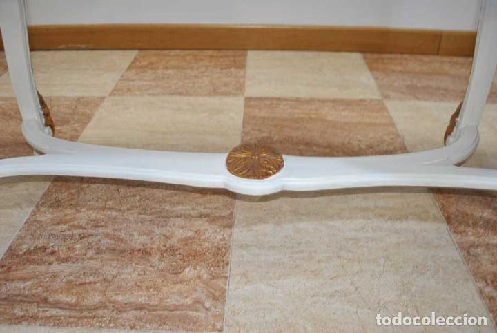 Antig&uuml;edades: MUEBLE TOCADOR DE MADERA BLANCO Y DORADO - Foto 10
