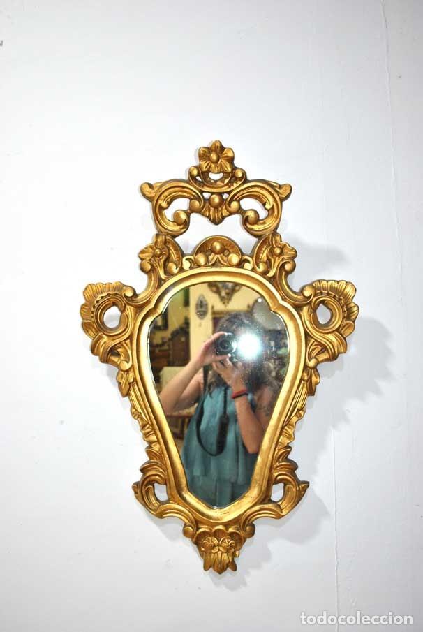 Antig&uuml;edades: ESPEJO DORADO TALLADO - Foto 1