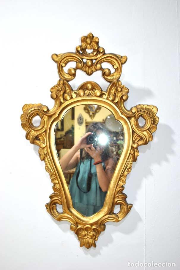 Antig&uuml;edades: ESPEJO DORADO TALLADO - Foto 2