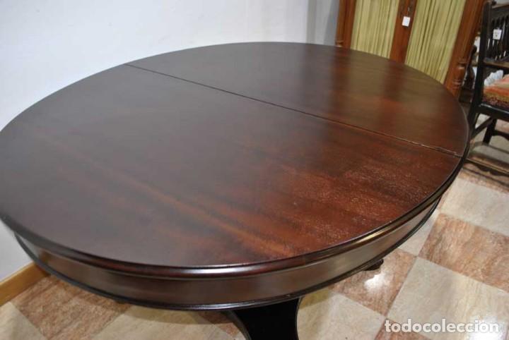 Antig&uuml;edades: ANTIGUA MESA TALLADA EN MADERA DE CAOBA - Foto 5