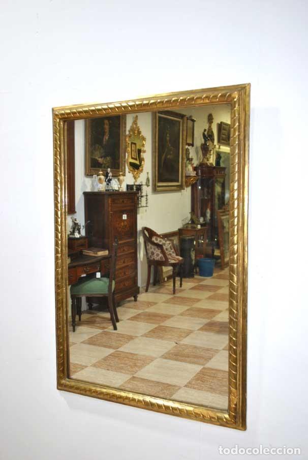 Antig&uuml;edades: ESPEJO RECTANGULAR DORADO - Foto 2