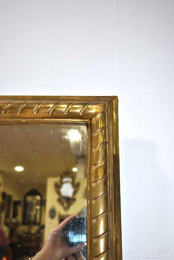 Antig&uuml;edades: ESPEJO RECTANGULAR DORADO - Foto 3