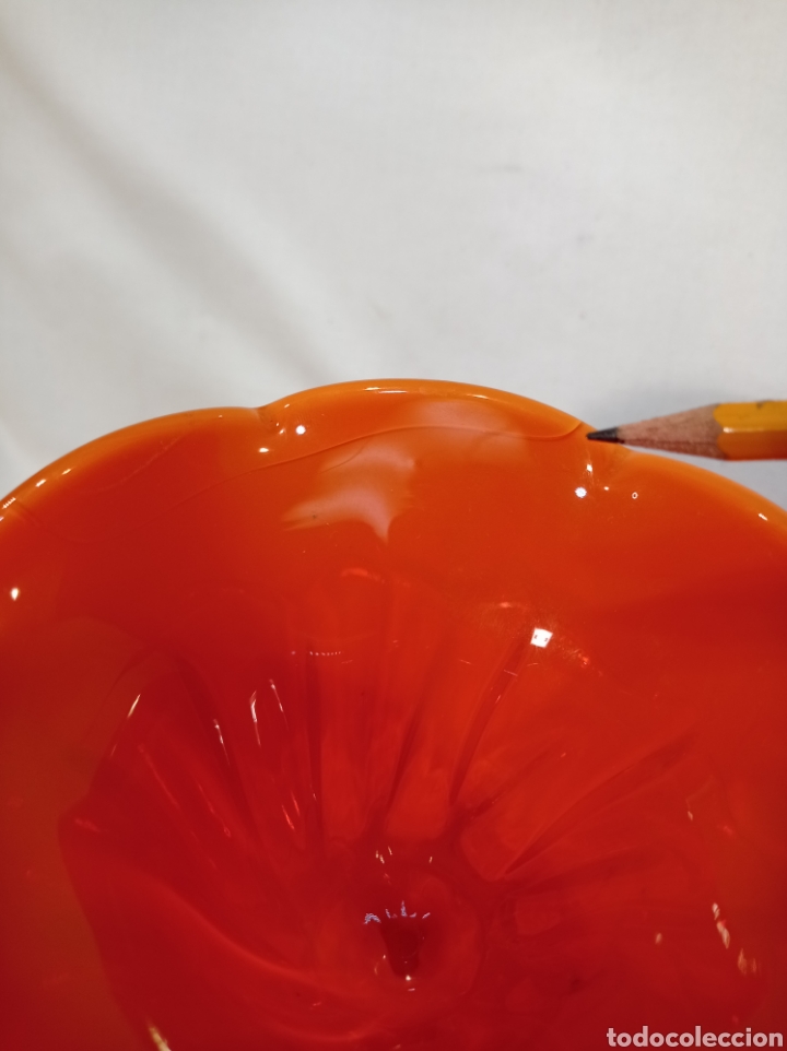 Antig&uuml;edades: RECIPIENTE DE CRISTAL BICOLOR DOBLADO - Foto 4