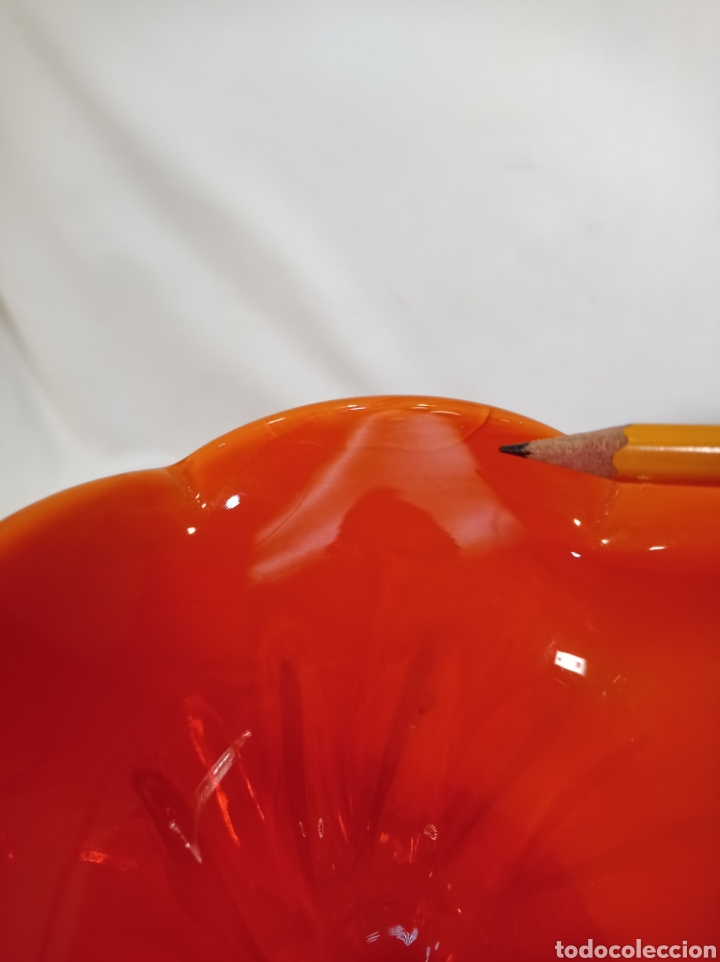 Antig&uuml;edades: RECIPIENTE DE CRISTAL BICOLOR DOBLADO - Foto 5