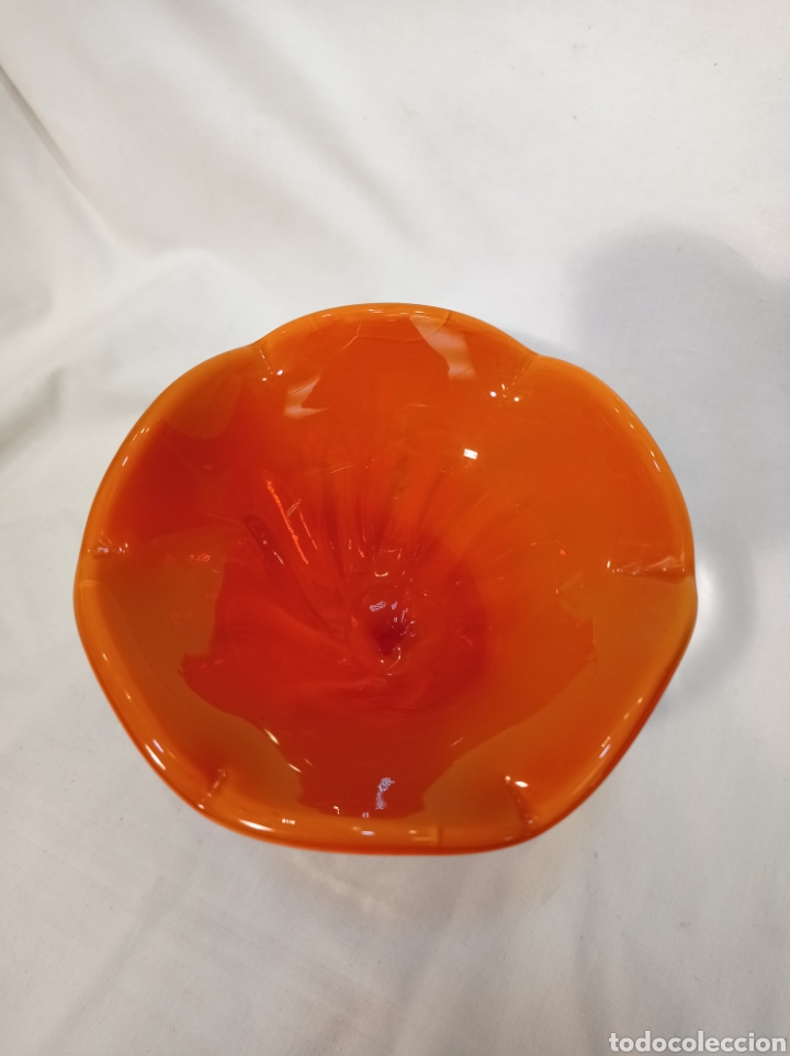 Antig&uuml;edades: RECIPIENTE DE CRISTAL BICOLOR DOBLADO - Foto 6