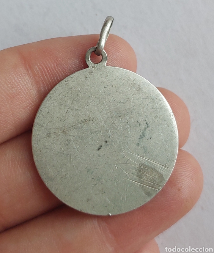 Antig&uuml;edades: Medalla religiosa antigua comunion plata - Foto 2