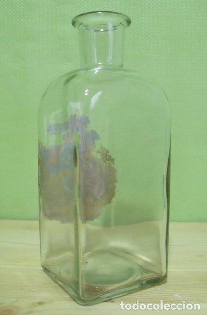 Antig&uuml;edades: Jarr&oacute;n Florero Botella Decorada Decoupage - Foto 3