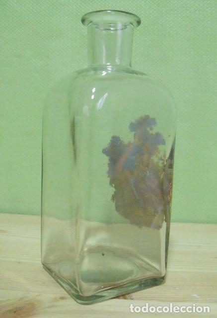 Antig&uuml;edades: Jarr&oacute;n Florero Botella Decorada Decoupage - Foto 4