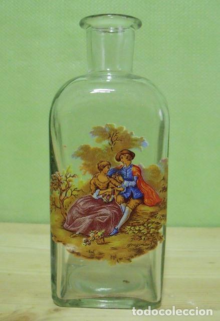 Antig&uuml;edades: Jarr&oacute;n Florero Botella Decorada Decoupage - Foto 5