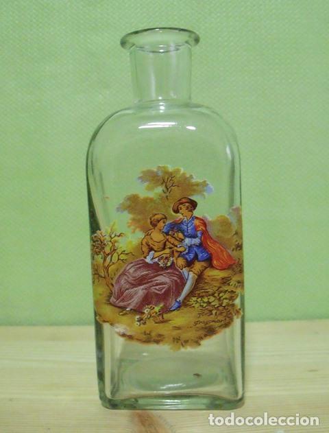 Antig&uuml;edades: Jarr&oacute;n Florero Botella Decorada Decoupage - Foto 1